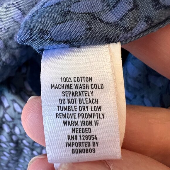 Bonobos Dress Shirt Mens Size Small Blue Penguin Button Down Cotton Long Sleeve - Picture 14 of 15